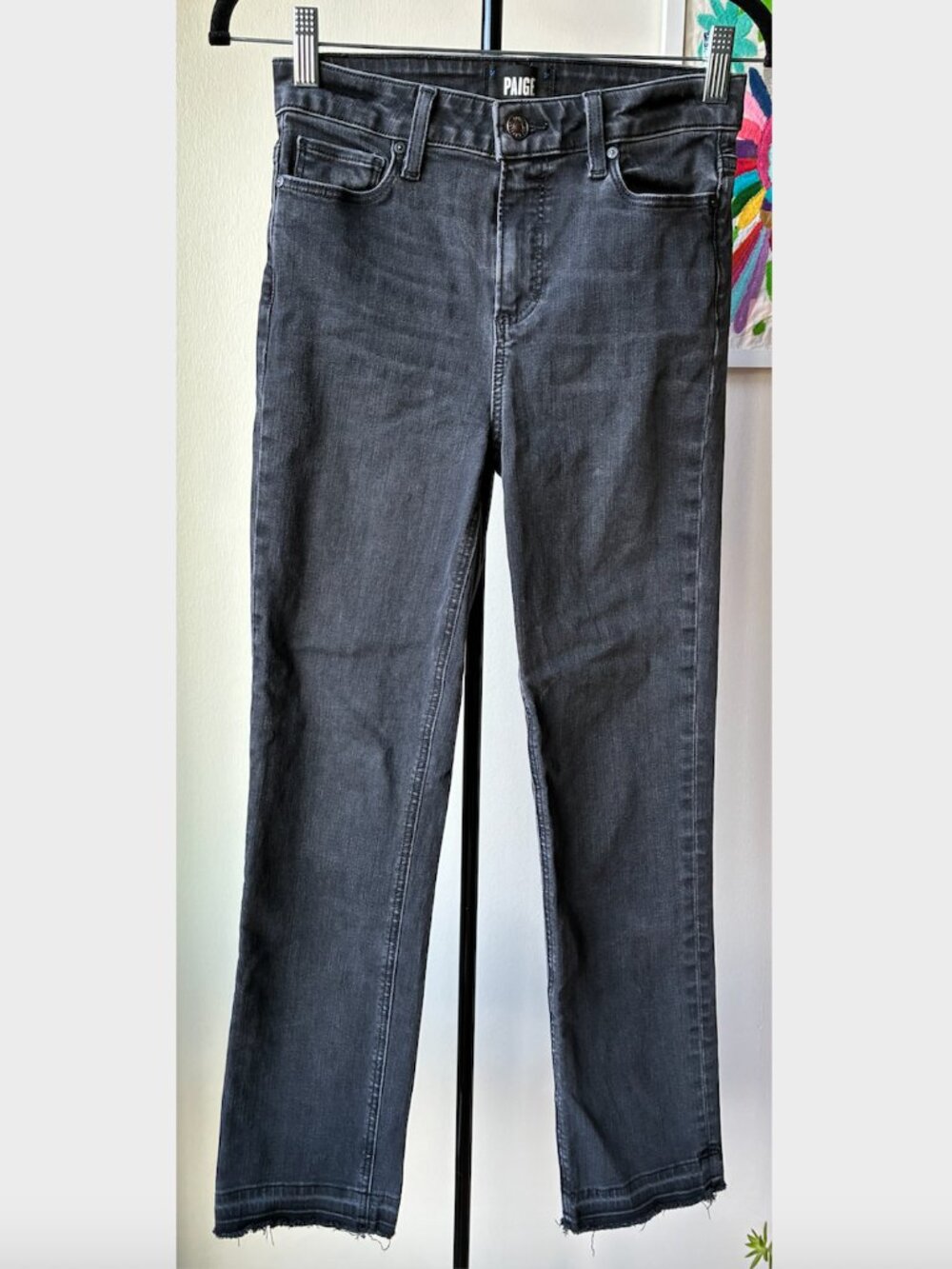 Paige Cindy Slim Jeans in Dark Magnet (Black) - Size 26 - Picture 5 of 16